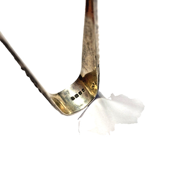 Vintage Silverplate Sugar Tongs Hallmarked Floral Petite Formal Tea Party Supply - Picture 5 of 7